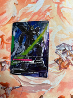 Gundam Card Game Newtype Rising Gundam Deathscythe GD01-025 LR+ Holo Foil - Image 2