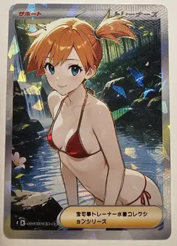 Misty Pokemon Anime Sexy Bikini Waifu Trainer Art Card - Image 1