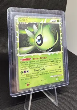 Celebi 92/102 Holo Rare HGSS Triumphant Prime Pokemon TCG Card - Image 2