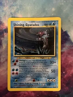 Pokemon TCG Shining Gyarados Holo Neo Revelation Card 65/64 Secret Rare MP - Image 1
