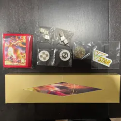 Pokemon Charizard Ultra Premium Collection Mat Card Sleeves Metal Coin Dice UPC 820650871115 - Image 1