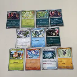 Pokemon TCG Stellar Crown card Lot Of 11 Cards. NM. 2 Rare. Uncommon - Image 1