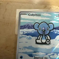 Pokemon TCG Cubchoo Illustration Rare Card 109/086 English Black Bolt - Image 2