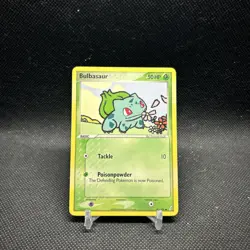 Bulbasaur 45/100 NM Non Holo Cute Pink Flower Crystal Guardians Pokemon Card! - Image 2