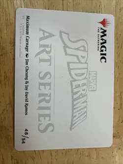 Maximum Carnage Art Card Art Series: Marvel's Spider-Man 46/54 Stamped - Image 3