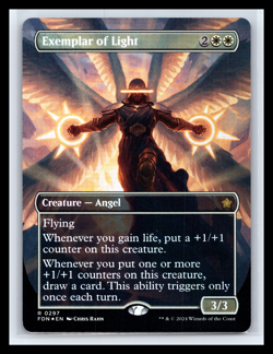 MTG Exemplar of Light Borderless Foil Foundations #297 FDN NM Magic TCG CCG Card - Image 1