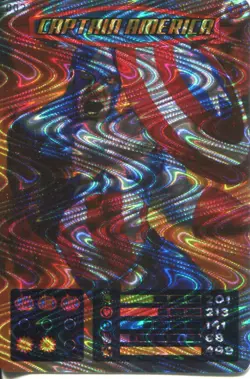 Spiderman Heroes And Villains Card #007 Captain America Holofoil - Image 1