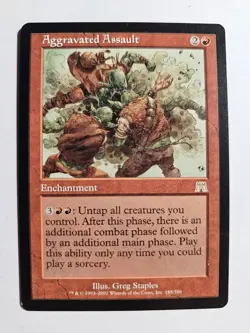 Aggravated Assault Light Play MTG Onslaught - Image 1