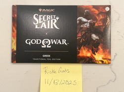 MTG Secret Lair PlayStation God of War Greek Foil Edition - Sealed - Image 1