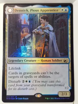 Dennick, Pious Apprentice - FOIL - Innistrad: Midnight - Magic the Gathering MTG - Image 1