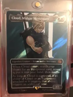 MTG Final Fantasy - Cloud, Midgar Mercenary (Borderless, Surge Foil) Nm - Image 1