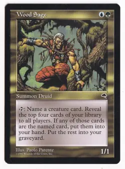Wood Sage - Tempest - MTG 1997 Magic The Gathering - Image 1