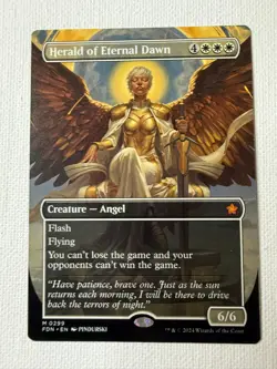 Herald of Eternal Dawn | Borderless | Foundations | Mythic Rare | NM | MTG - Image 1
