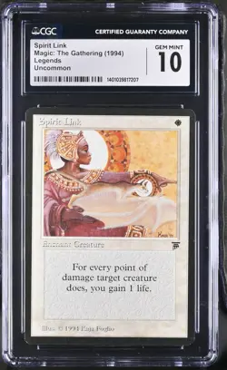 SPIRIT LINK Legends CGC 10 Gem Mint Vintage MTG [Nostalgium] - Image 1