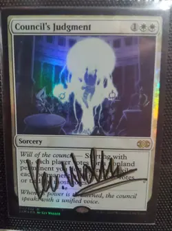 MTG Council's Judgment Double Masters Foil SHADOW SIGNED BY ARTIST - Image 1