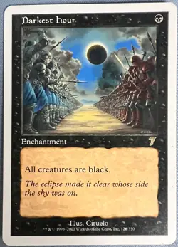 Darkest Hour 128/350 - MTG Magic the Gathering 7th Edition - Lightly Played [LP] - Image 1