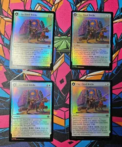 4x Clay-Fired Bricks x4 NM Foil MTG Lost Caverns Of Ixalan Unplayed Magic - Image 1