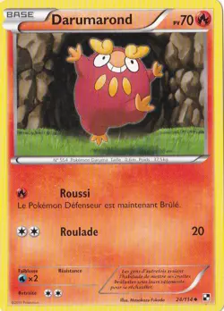 Darumarond - N&B: Noir et Blanc - 24/114 - Carte Pokemon Francaise - Image 1