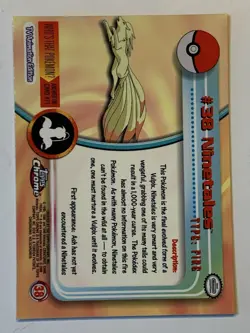 2000 Topps Chrome Pokemon Series 1 #38 Ninetales (B) FREE COMBINED SHIPPING - Image 2