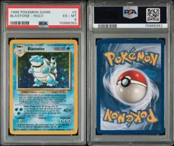 1999 Pokemon Base Set Blastoise 2/102 Holo PSA 6 EX-MT - Image 3