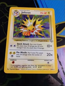 Jolteon Holo 4/64 Jungle Set 1999 Vintage WOTC Pokemon TCG (LP) - Image 1