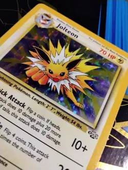 Jolteon Holo 4/64 Jungle Set 1999 Vintage WOTC Pokemon TCG (LP) - Image 2