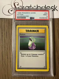 PSA 9 - Pokemon POTION 94/102 - SHADOWLESS BASE SET Trainer - MINT - Image 1