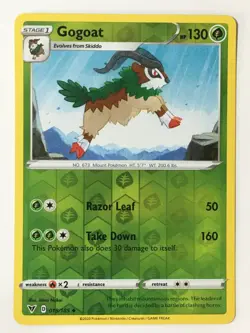 Gogoat 018/185 Reverse Holo Uncommon Vivid Voltage Pokemon Pack Fresh - Image 1