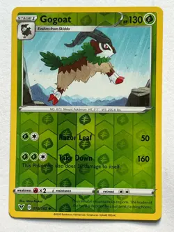 Gogoat 018/185 Reverse Holo Uncommon Vivid Voltage Pokemon Pack Fresh - Image 3