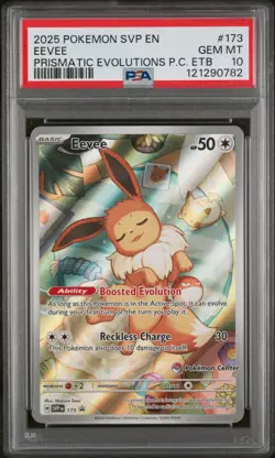 Eevee Prismatic Evolutions Pokemon Center PSA 10 ETB Promo #173 - Image 1