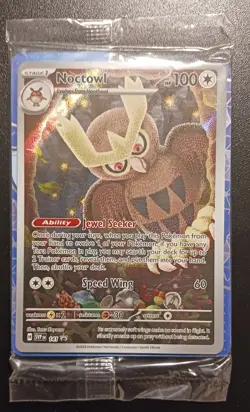 Noctowl 141 Sealed Promo Pokemon Stellar Crown Holo NM - Image 1