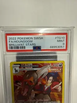2022 Pokemon SW/SH Houndoom Brilliant Stars #TG10 Graded PSA 9 Mint - Image 2