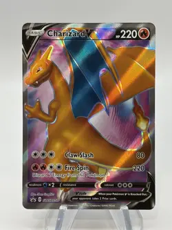 Charizard V SWSH050 Pokemon Champion's Path Black Star Promo Full Art - Image 1