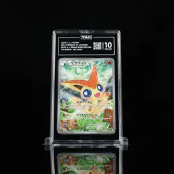 2016 POKEMON JAPANESE MYTHICAL & LEGEND DREAM SHINE #007 FULL ART/VICTINI TAG 10 - Image 1