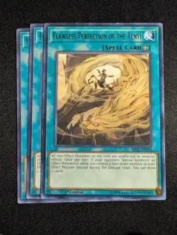 Yugioh - 3x Flawless Perfection of the Tenyi RIRA-EN058 Unlimited Rare NM - Image 1