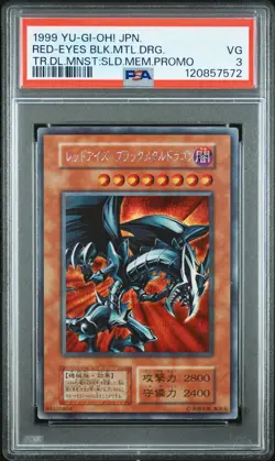 Yu-Gi-Oh! 1999 Japanese Red Eyes Black Metal Dragon Forbidden Memories PSA 3 - Image 1