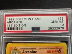 1st Edition Arcanine PSA 10 Pokemon Card 1999 Base Set Shadowless 23/102 GEM MT - Image 5