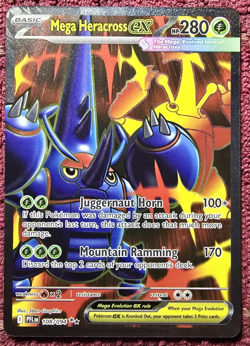Pokemon Mega Heracross EX 108/094 Phantasmal Flames SR Full Art English Card TCG - Image 1