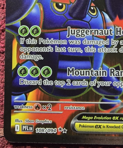 Pokemon Mega Heracross EX 108/094 Phantasmal Flames SR Full Art English Card TCG - Image 5