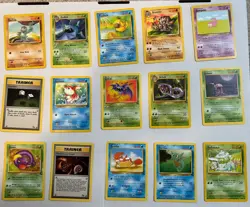 Pokemon TCG Vintage Lot Base-Jungle-Fossil-Team Rocket-Base 2-Gym 15 Cards - Image 1