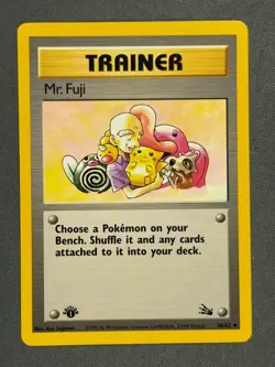 Mr. Fuji 58/62 Base Set Fossil Uncommon 1st Edition Pokemon Trainer Card NM - Image 1