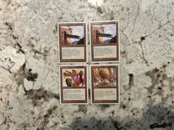 Mtg Alternate 4th Edition Cards x4 - Magic the Gathering Alternate 4th Played - Image 1
