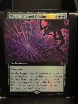 Web of Life and Destiny #268 FOIL EXTENDED NM/M MTG Spiderman Magic Card Green - Image 1