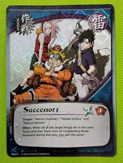 Successors PR011-Naruto Trading Card-Diamond Foil Promo Card-Moderately Played - Image 1