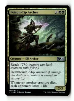 MTG | Poison-Tip Archer | M19 | Foil | Moderately Played | English - Image 1