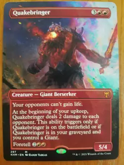 Quakebringer KHM 297 Mythic Borderless Kaldheim NM MTG - Image 1