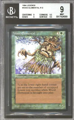 Magic MTG Legends Wood Elemental BGS 9 (9, 9.5, 9, 9.5) NEAR MINT NM - Image 1