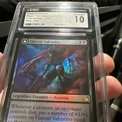 MTG Vincent Valentine (Foil) Final Fantasy 125 FFVII CGC 10 Gem Mint Pop 2 🔥 - Image 3