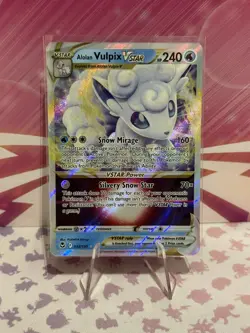 Pokemon Alolan Vulpix VSTAR Holo Card 034/195 Near Mint Condition - Image 1