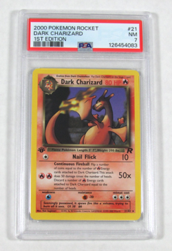 2000 Pokemon Rocket DARK CHARIZARD 1st Edition 21/82 PSA 7 NM - Image 1